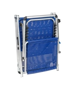 SDRAIO PIEGHEVOLE RECLINABILE CON TETTUCCIO EUROGARDEN IN TEXTILENE BLU 189,5X60,5X79,5/30,5 CM