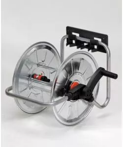 CARRELLO AVVOLGITUBO A MURO MANUALE IN ACCIAIO 50 MT