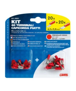 KIT 40 CAPICORDA PIATTI ROSSI  45051