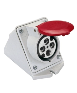 POLY POOL - PRESA INCLINATA DA PARETE 16 A 3P+T IP44 ROSSA