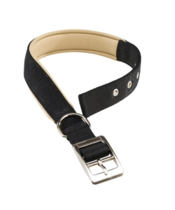 COLLARE IN NYLON MORBIDO E IMBOTTITO PER CANE -MODELLO NYCS630 NERO.