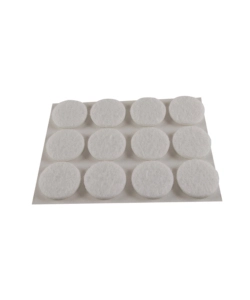 FELTRINI ADESIVI TONDI - Ø 20 MM. - BIANCO - 12 PZ.