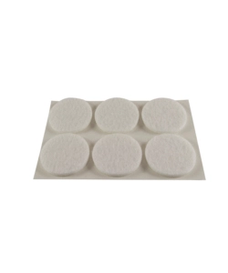 FELTRINI ADESIVI TONDI - Ø 28 MM. - BIANCO - 6 PZ.