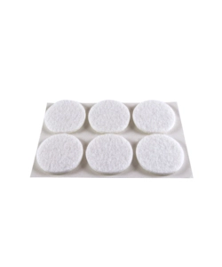 FELTRINI ADESIVI TONDI - Ø 30 MM. - BIANCO - 6 PZ.