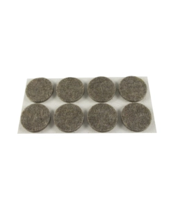 FELTRINI ADESIVI TONDI - Ø 24 MM. - MARRONE - 8 PZ.