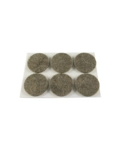 FELTRINI ADESIVI TONDI - Ø 30 MM. - MARRONE - 6 PZ.