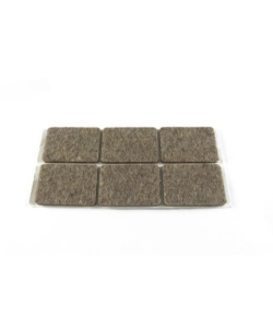 FELTRINI ADESIVI RETTANGOLARI - 25X35 MM. - MARRONE - 6 PZ.