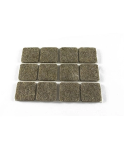 FELTRINI ADESIVI QUADRATI - 20X20 MM. - MARRONE - 12 PZ.