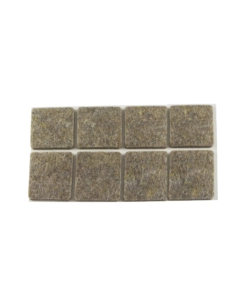 FELTRINI ADESIVI QUADRATI - 25X25 MM. - MARRONE - 8 PZ.