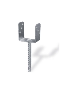 SUPPORTO A "U" PER PALI 101 X 65 X 105 X 200 MM.