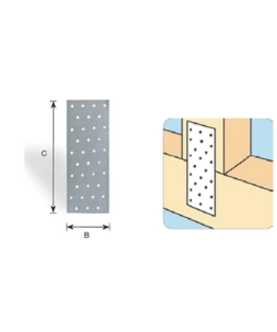 GIUNTO A PIASTRA FORATO 80 X 300 MM.