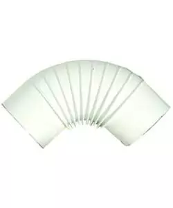 TUBO GOMITO SMALBO IN ACCIAIO SMALTATO VERNICIATO BIANCO, DIAMETRO 12 CM