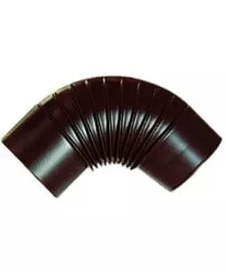TUBO GOMITO SMALBO IN ACCIAIO SMALTATO VERNICIATO MARRONE, DIAMETRO 12 CM