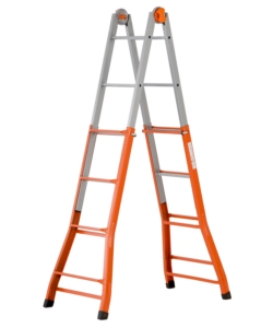 SCALA MULTIFUNZIONALE ALLUNGABILE IN ACCIAIO GIERRE 4+4 GRADINI
