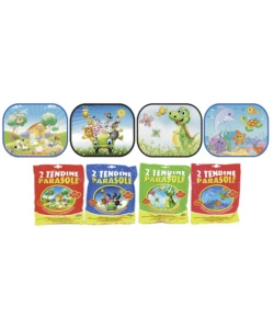 TENDINE PARASOLE A MOLLA PER AUTO FANTASIE ASSORTITE 38X44 CM