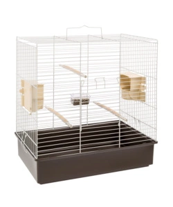 GABBIA ZINCATA "SONIA" GRIGIA PER CALOPSITI E PARROCCHETTI - 61,5 X 40 X H 65 CM - FERPLAST