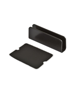 CONTROPIASTRE PER ANTE IN VETRO - VERNICIATO NERO - 2 PZ. - VERNICIATO NERO - 2 PZ.