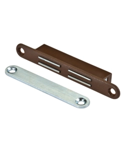 CHIUSURE MAGNETICHE DA INCASSO - BORDO TONDO - FORZA 8 KG. - BIANCO - 2 PZ.