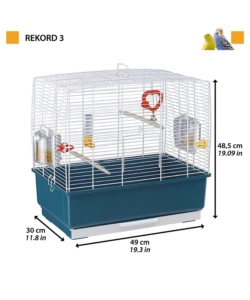 GABBIA PER UCCELLI "REKORD 3", 49X30X48,5 CM - FERPLAST