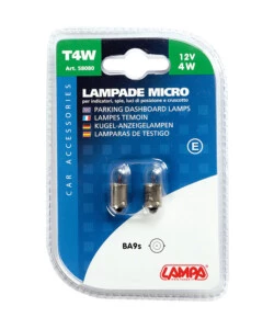 COPPIA LAMPADE MICRO 12V 4W BA9S  58080