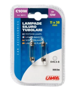 COPPIA LAMPADE SILURO 10WSV8.5 11X38  58111