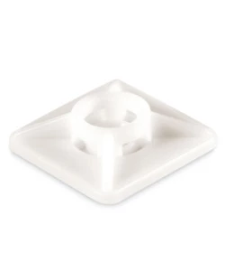 POLY POOL - 20 SUPPORTI ADESIVI PER FASCETTE CON LARGHEZZA MASSIMA DI 4,8 MM BIANCHI
