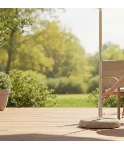 BASE PER OMBRELLONE ROTONDA IN GHIAIA PER PALO Ø 38 MM