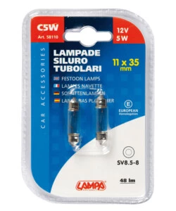 COPPIA LAMPADE SILURO 5W SV 8.5 11X38  58110