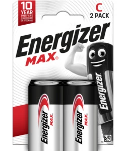 BATTERIE ALCALINE ENERGIZER "MAX" C 2 PEZZI