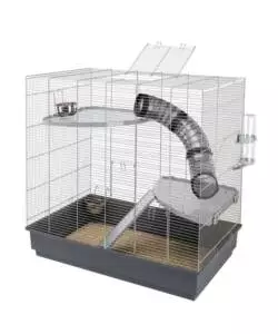 GABBIA PER RODITORI "JENNY" GRIGIA ZINCATA, 80 X 50 X H 79.5 CM - FERPLAST