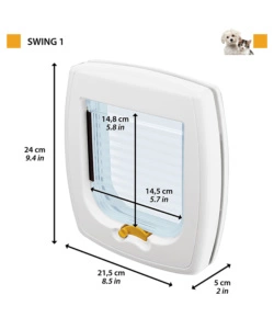 PORTINA BASCULANTE PER GATTI E PICCOLI CANI "SWING 1", 21,5 X 5 X H 24 CM- FERPLAST