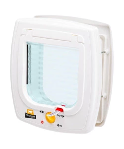 PORTINA PER GATTI E PICCOLI CANI FERPLAST "SWING 5" CON CHIUSURA 4 VIE E PROTEZIONE ARIA IN PLASTICA BIANCO 22,5X9,6X25,2 CM