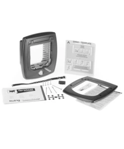 PORTINA PER GATTI SISTEMA MAGNETICO FERPLAST "SWING 7" CON CHIUSURA 4 VIE E PROTEZIONE ARIA IN PLASTICA BIANCO 22,5X10,4X25,2 CM