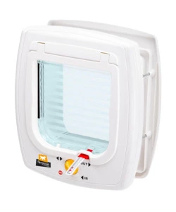 PORTINA PER GATTI SISTEMA MAGNETICO FERPLAST "SWING 7" CON CHIUSURA 4 VIE E PROTEZIONE ARIA IN PLASTICA BIANCO 22,5X10,4X25,2 CM