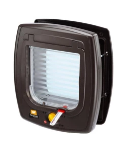 PORTINA PER GATTI SISTEMA MAGNETICO FERPLAST "SWING 7" CON CHIUSURA 4 VIE E PROTEZIONE ARIA IN PLASTICA MARRONE 22,5X10,4X25,2 CM