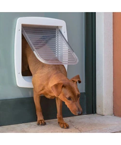 PORTINA PER GATTI GRANDI E CANI DI TAGLIA MEDIA FERPLAST "SWING 11" CON CHIUSURA 4 VIE E PROTEZIONE ARIA IN PLASTICA BIANCO 31X9,6X38,4 CM