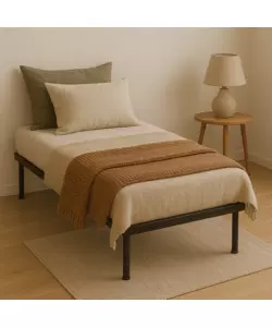 RETE SINGOLA CON 13 DOGHE IN LEGNO 80X190 CM
