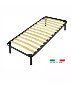 RETE SINGOLA CON 13 DOGHE IN LEGNO 80X190 CM