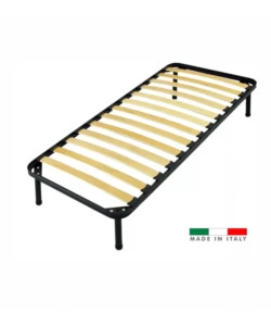 RETE SINGOLA CON 13 DOGHE IN LEGNO 80X190 CM