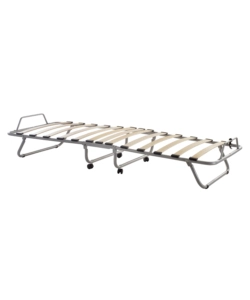 BRANDINA PIEGHEVOLE DORMIR CON DOGHE IN LEGNO E MATERASSO 80X190 CM