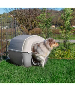 CUCCIA PER CANI DA ESTERNO FERPLAST "KENNY 03" IN RESINA GRIGIO 60X89X60 CM