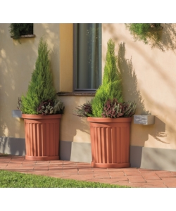 VASO ROMA C/SOTTOVASO TERRACOTTA
