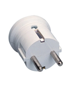 POLY POOL - SPINA STANDARD TEDESCO 16 A 2P+T (TERRA LATERALE) USCITA CAVO ASSIALE BIANCA