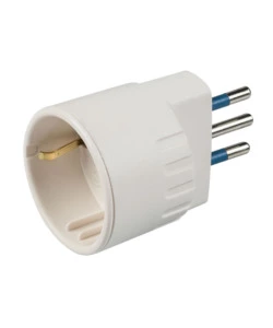 ADATTATORE SPINA 10 A E PRESA TEDESCA POLY POOL 2P+T BIANCO