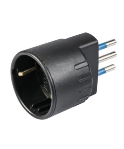 ADATTATORE SPINA 10 A E PRESA TEDESCA POLY POOL COLORE NERO