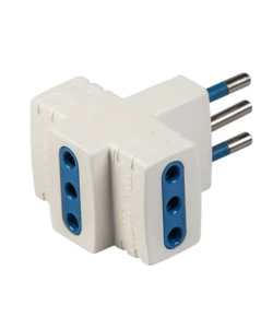 POLY POOL - ADATTATORE MULTIPLO SPINA E 4 PRESE 10 A BIANCO