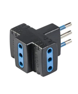 POLY POOL - ADATTATORE MULTIPLO SPINA E 4 PRESE 10 A NERO