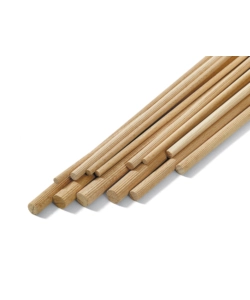 BASTONI TONDI LISCI IN LEGNO DURO Ø 10 X 1000 MM