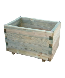 FIORIERA DA GIARDINO IN LEGNO CON PERNO MONTATA 60X40X40 CM