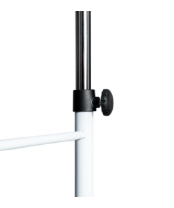 STENDER APPENDIABITI DOPPIO ESTENSIBILE BELLAHOME CON RUOTE IN METALLO BIANCO 45X90X104/170 CM